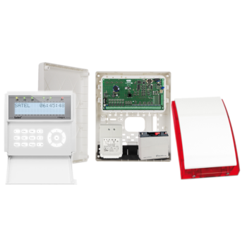 ZESTAW ALARMOWY SATEL INTEGRA 64 + INT-KLCD-W + OPU-3P + AWT682 + 17Ah + SYRENA SP-4001R